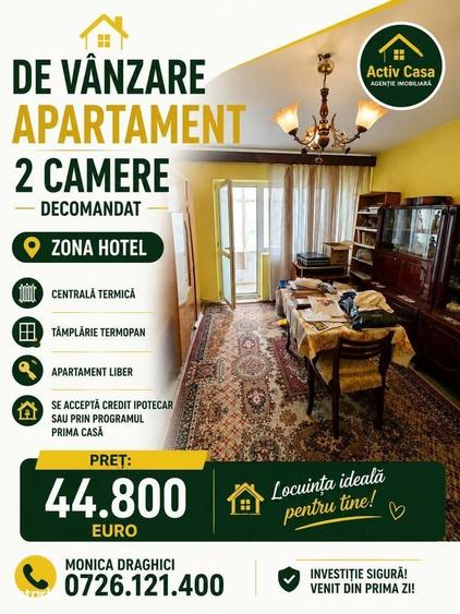 Apartament cu 2 camere decomandat în Central