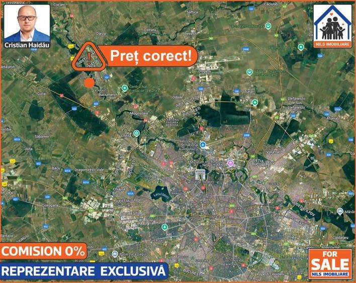Teren intravilan de 3573 mp, în Est