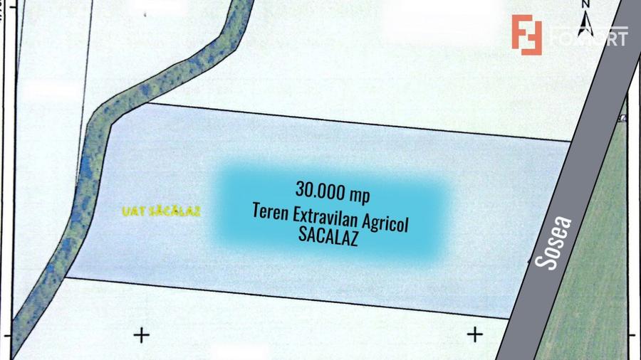 Teren agricol extravilan de 30000 mp, în Săcălaz