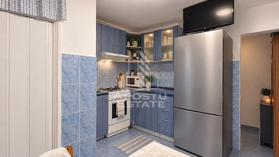 Apartament cu 3 camere semidecomandat, mobilat în Buziașului