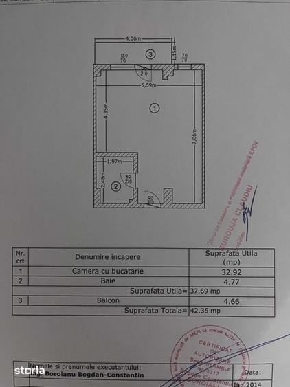Garsoniera decomandata,41 mp, str Rezervelor 54, bloc 9 - 1