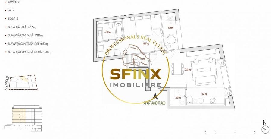 Apartament cu 2 camere în Știrbei Vodă
