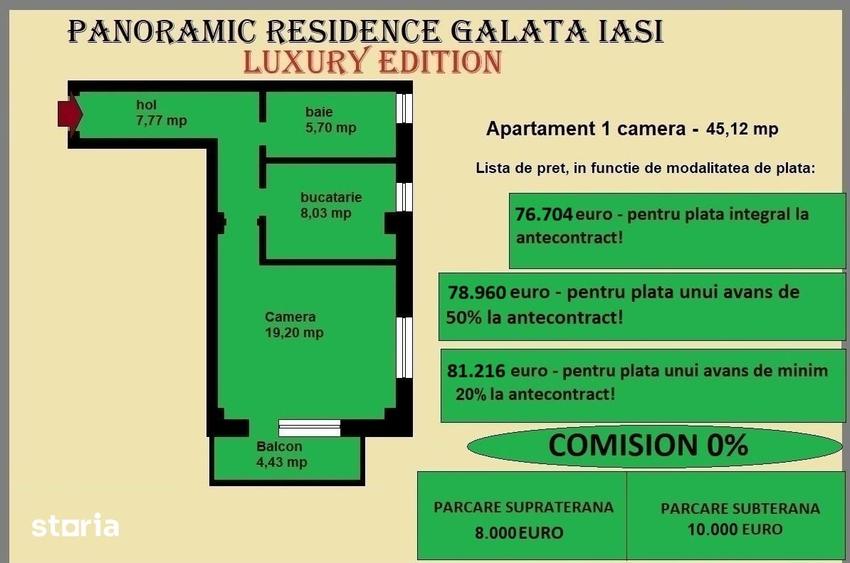 Garsonieră decomandată în Galata