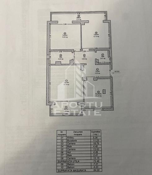 Apartament cu 3 camere decomandat, mobilat în Bucovina