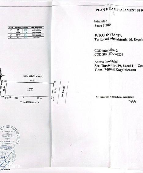 Teren de 509 mp, în Mihail Kogălniceanu