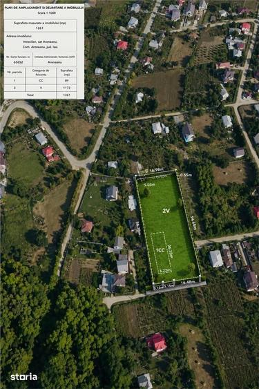 Teren de 1260 mp, în Aroneanu