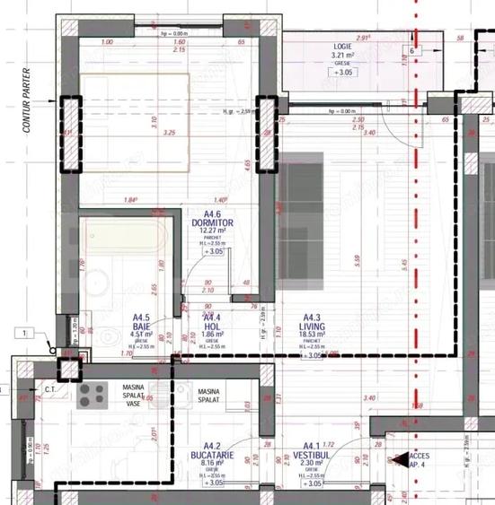 Apartament cu 2 camere decomandat în Mehala