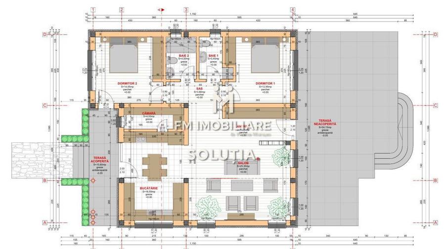 Casă cu 3 camere cu Teren 12 Mp în Tăuții-Măgherăuș