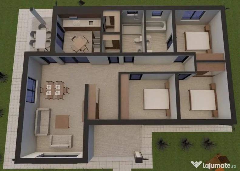 Casa moderna parter, zona excelenta 3 camere, teras? - 7