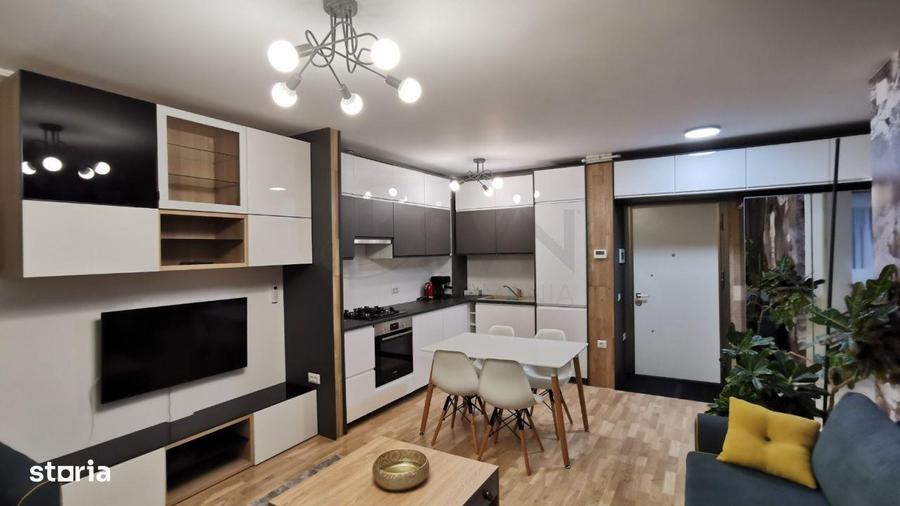 Apartament cu 2 camere, mobilat în Tei
