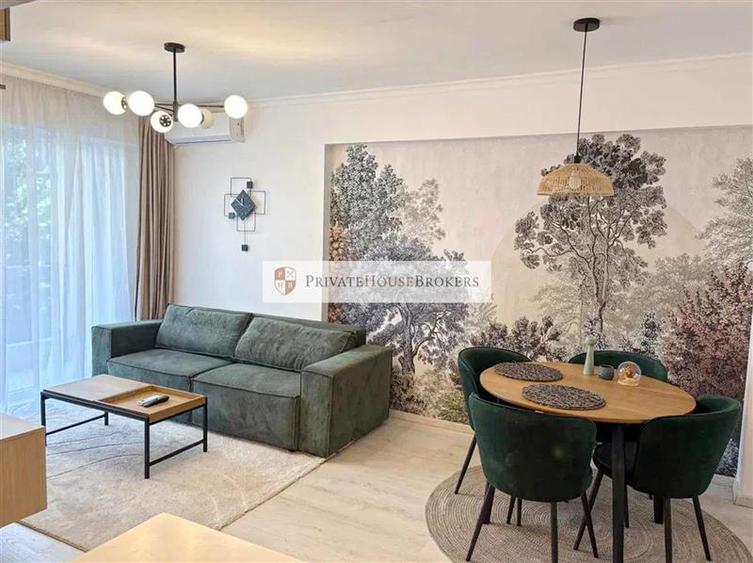 Apartament cu 2 camere semidecomandat, mobilat în Pipera