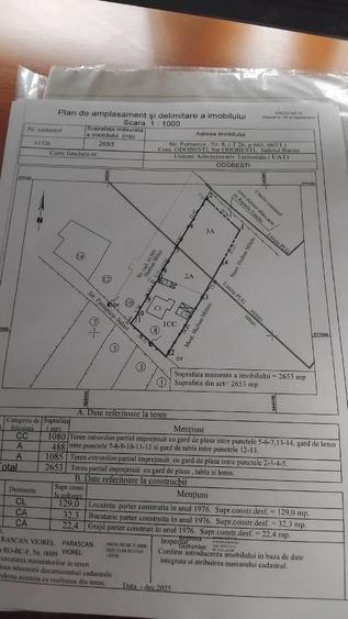 Casă cu 2 camere cu Teren 2650 Mp în Central