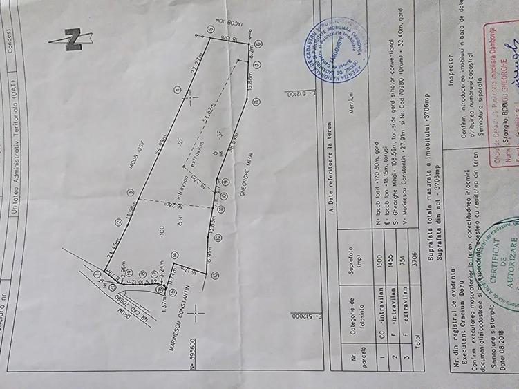 Teren de 3706 mp, în Valea