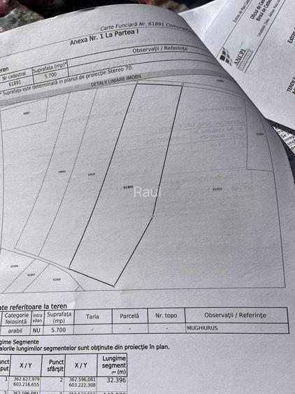 Vand teren extravilan arabil de 5700mp, sat Petrindu, comuna Cuzaplac