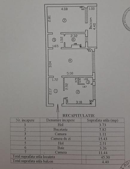Apartament cu 2 camere semidecomandat, mobilat în Călărași