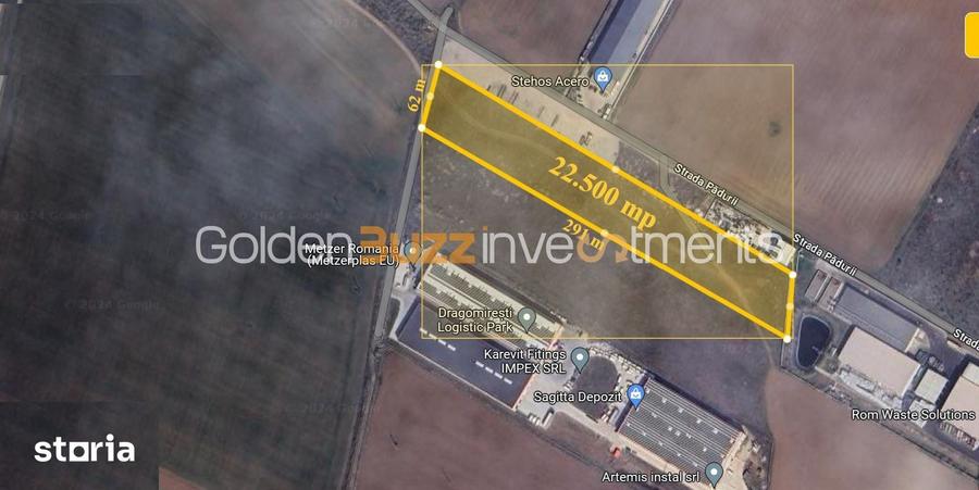 Teren de 22500 mp, în Domenii