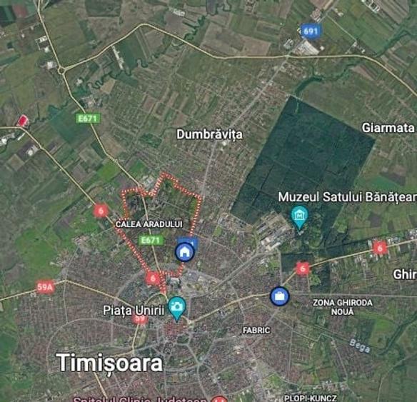 Teren Construcții intravilan de 585 mp, în Dumbrăvița