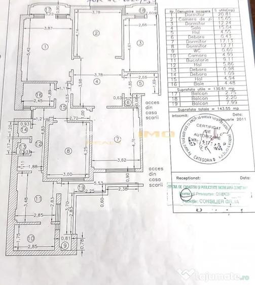 Apartament cu 6 camere decomandat în Central