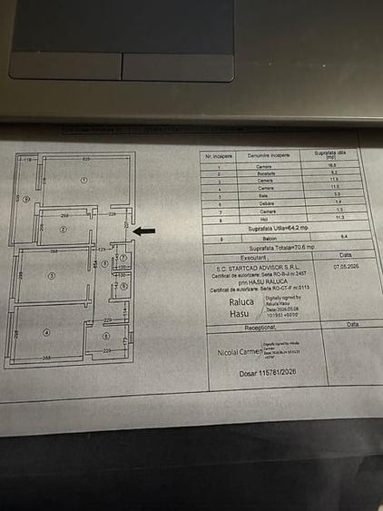 Apartament cu 3 camere decomandat în Central