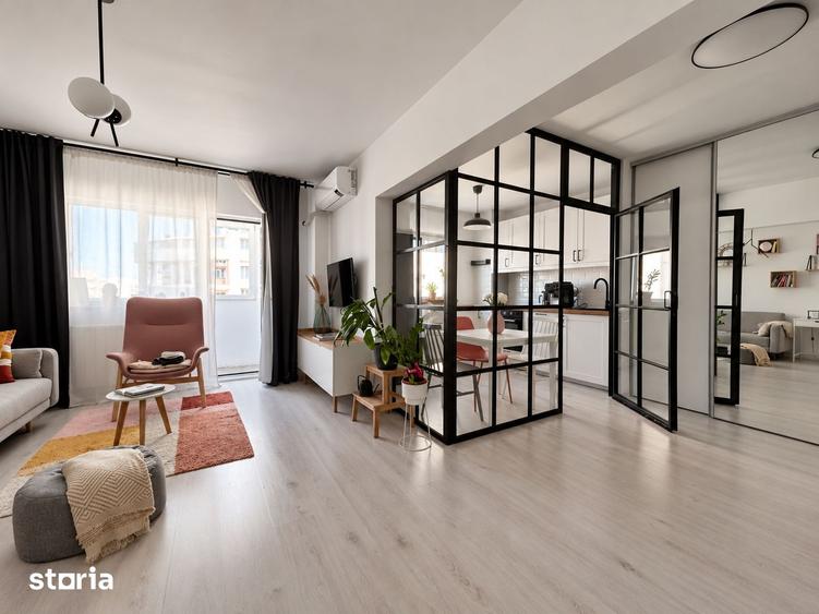 Apartament cu 2 camere semidecomandat, mobilat în Moșilor