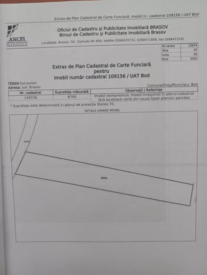 Teren agricol extravilan de 8700 mp, în Exterior Nord