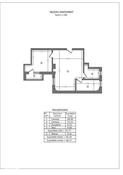 Apartament cu 2 camere în Chitila