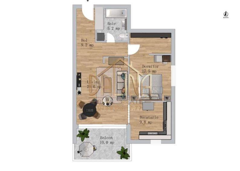 De Vanzare - 2 Camere + Terasa 12 mp - 9