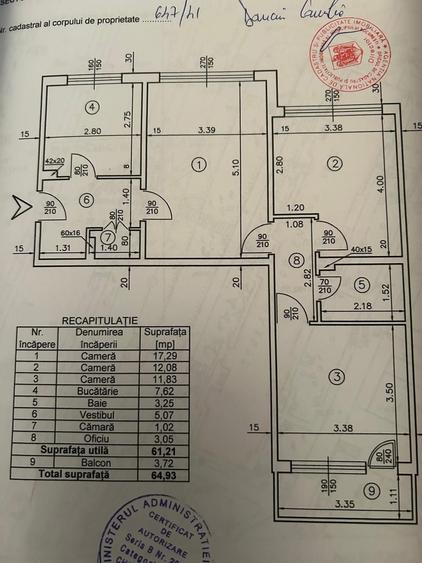 Apartament cu 3 camere semidecomandat în Colentina