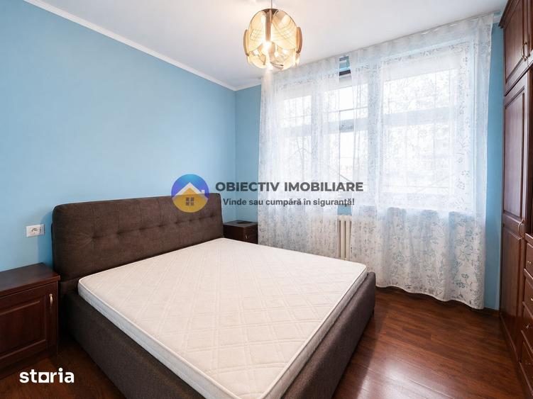 Apartament cu 3 camere semidecomandat, mobilat în Est