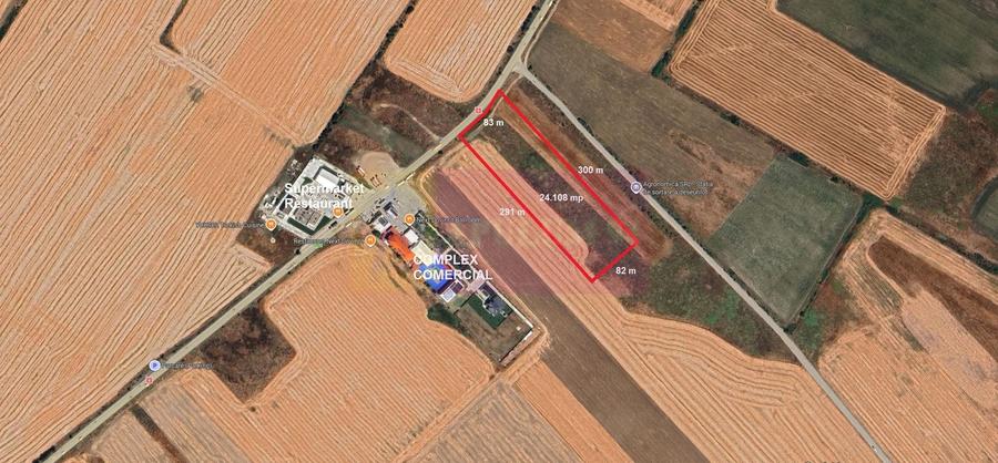 Teren agricol intravilan de 24108 mp, în Sud-Vest