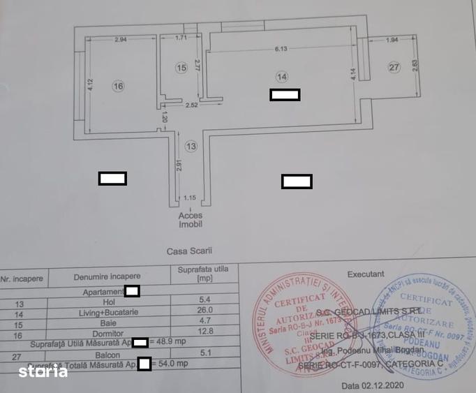 Apartament cu 2 camere în Nord