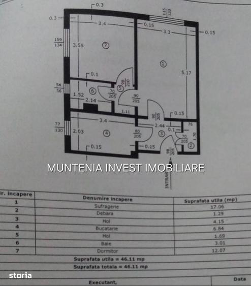 Apartament cu 2 camere semidecomandat în Trivale