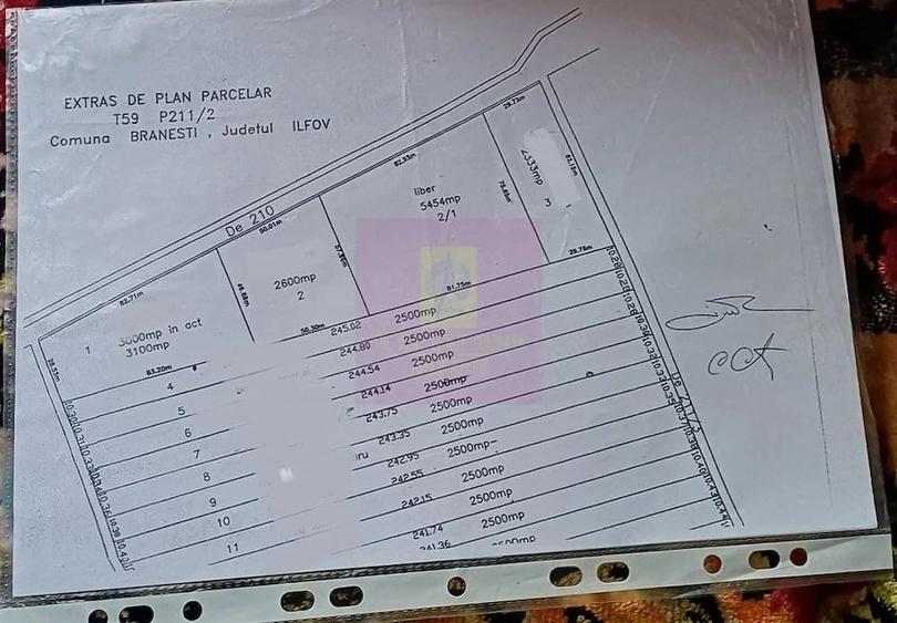 Teren de 3333 mp, în Brănești