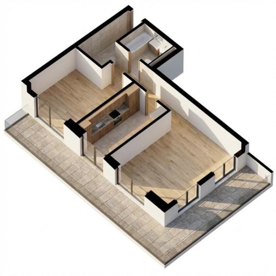OPORTUNITATE! Ansamblu NZEB! 2 Camere si terasa, Dambul-Rotu - 2