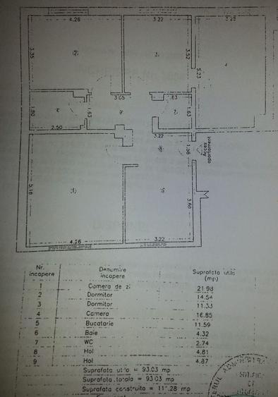 Apartament cu 4 camere decomandat, mobilat în Poarta 6