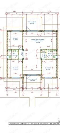 Casă cu 1 camere cu Teren 500 Mp în Sânpetru