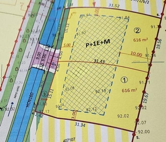 Teren Construcții intravilan de 1232 mp, în Moșnița Nouă