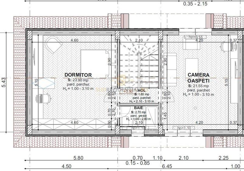 Duplex cu 5 camere cu Canalizare în Central
