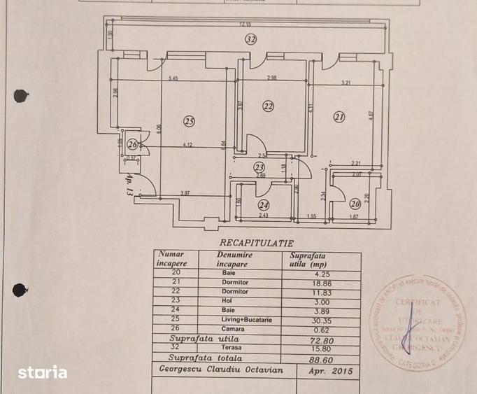 Apartament cu 3 camere în Bucureștii Noi