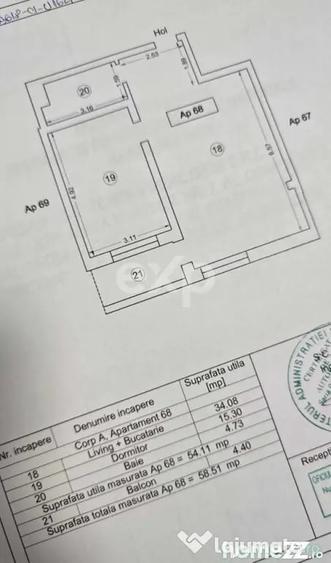 Apartament cu 2 camere semidecomandat în Tomis Nord