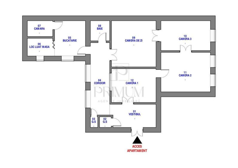 Apartament cu 4 camere decomandat în P-ța Maria