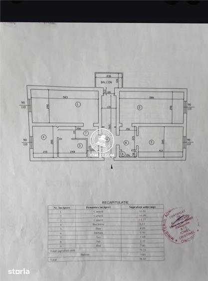 Apartament cu 3 camere decomandat în Frumoasa
