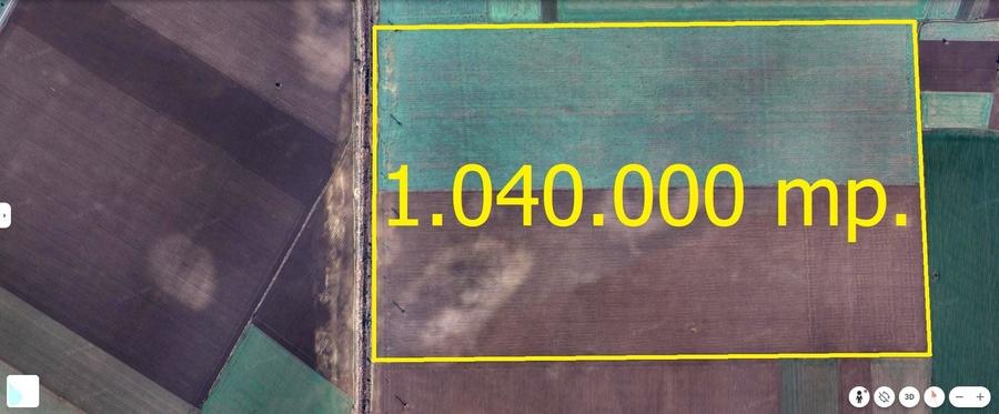 Teren agricol extravilan de 1040000 mp, în Movilița