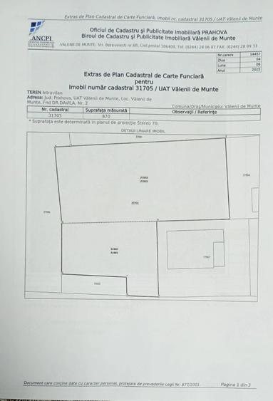 Teren de 870 mp, în Central