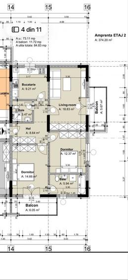 Apartament cu 3 camere decomandat în Dobroești