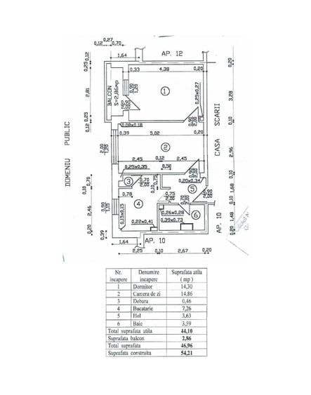 Apartament cu 2 camere semidecomandat în Ultracentral