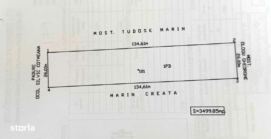 Teren de 10934 mp, în Morărești