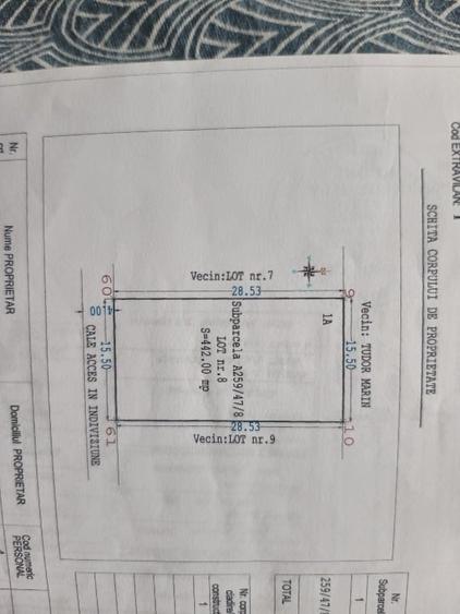 Teren agricol extravilan de 500 mp, în Tuzla