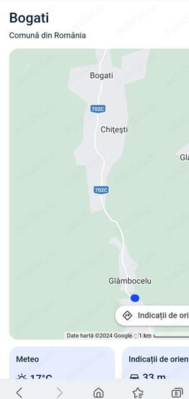 Teren de 1580 mp, în Bogați
