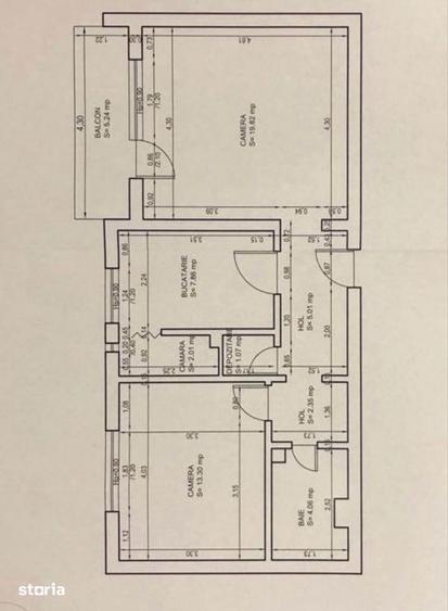 Apartament cu 2 camere decomandat, mobilat în Bucovina
